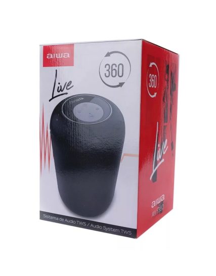 Parlante Aiwa Black Sonido 360 FM Bluetooth AWF360