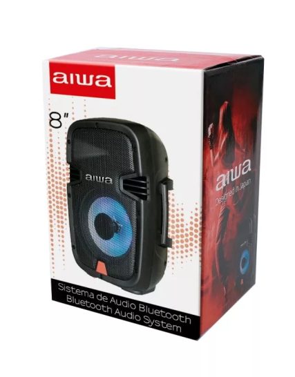 Caja amplificada Aiwa AWSP08 300W 8" MP3 USB SD BT Batería